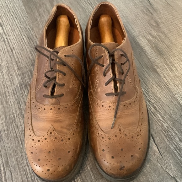 GH Bass mens classic brown leather size 9 Dress shoes oxfords with shoe trees - Picture 3 of 7